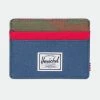 Συμφωνίες 🧨 Πορτοφόλια Herschel Charlie Unisex Πορτοφόλι NAVY/WOODLAND CAMO/RED 👍
