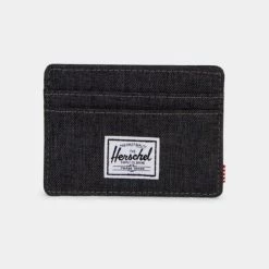 Εξοδος 😀 Πορτοφόλια Herschel Charlie Unisex Πορτοφόλι Black Crosshatch ⌛
