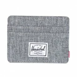 Συμφωνίες 🔥 Πορτοφόλια Herschel Charlie Unisex Πορτοφόλι RAVEN CROSSHATCH 🔥
