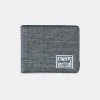Φτηνός 🔥 Πορτοφόλια Herschel Hank Wallet RAVEN CROSSHATCH ✔️