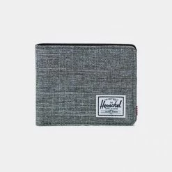 Φτηνός 🔥 Πορτοφόλια Herschel Hank Wallet RAVEN CROSSHATCH ✔️