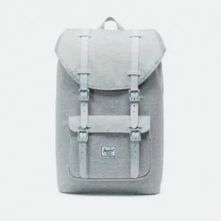 Συμφωνίες 🔥 Σακίδια Πλάτης Herschel Little America Mid-Volume Unisex Σακίδιο Πλάτης 17 L Light Grey Crosshatch/Grey Rubber 🥰