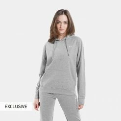 Φτηνός 🎁 Μπλούζα Με Κουκούλα Nuff Γυναικεία Μπλούζα με Κουκούλα GRAY MEL 😍