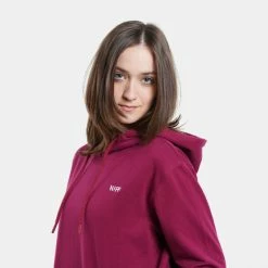 Flash Sale ✔️ Μπλούζα Με Κουκούλα Nuff Γυναικεία Μπλούζα με Κουκούλα BORDEAUX 💯 -Φτηνός nuff Κατάστημα nuff hoodie 8