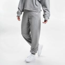 Φτηνός 🌟 Φόρμες Nuff Γυναικείο Παντελόνι Jogger GRAY MEL ✨ -Φτηνός nuff Κατάστημα nuff jogger pants 14