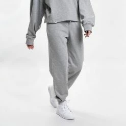 Φτηνός 🌟 Φόρμες Nuff Γυναικείο Παντελόνι Jogger GRAY MEL ✨ -Φτηνός nuff Κατάστημα nuff jogger pants 15