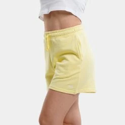 Το φθηνότερο 😀 Σορτς | Βερμούδες Nuff 1/4 Γυναικείο Σορτς LIGHT YELLOW 😉 -Φτηνός nuff Κατάστημα nuff shorts 1 4 high waist f terry 3