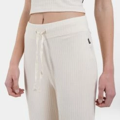 Νέος ✔️ Φόρμες Nuff Rib Γυναικείο Crop Παντελόνι Φόρμας Εκρού 🧨 -Φτηνός nuff Κατάστημα nuff wo s crop pants rib 15