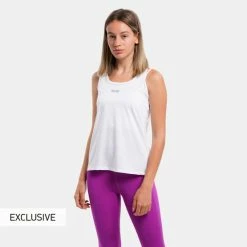 Ολοκαίνουργιο 😀 Αμάνικα T-shirts Nuff Performance Γυναικείο Αμάνικο T-shirt WHITE 🧨