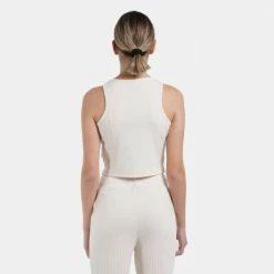 Flash Sale 😍 Αμάνικα T-shirts Nuff Rib Γυναικεία Αμάνικη Μπλούζα Εκρού 🔥 -Φτηνός nuff Κατάστημα nuff wo s tank top rib 14