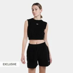 Προώθηση 🛒 Αμάνικα T-shirts Nuff Γυναικεία Αμάνικη Μπλούζα Black 🎁