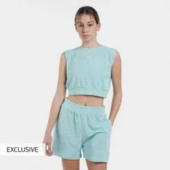 Εκπτωση ❤️ Αμάνικα T-shirts Nuff Γυναικεία Αμάνικη Μπλούζα Mint 🤩