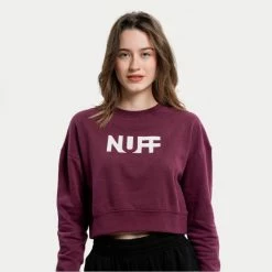 Best Pirce 🔔 Φούτερ Nuff Graphic Crop Γυναικεία Μπλούζα Φούτερ Grape 🛒 -Φτηνός nuff Κατάστημα nuff wos graphic crop 10