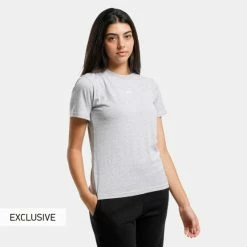 Flash Sale 🥰 T-shirts | Μπλούζα κοντό μανίκι Nuff Γυναικείο T-Shirt Gray Mel 🌟