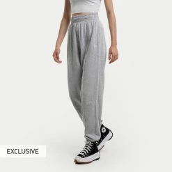 Πολύ καλή προσφορά ⌛ Φόρμες Nuff Loose Γυναικείο Παντελόνι Φόρμας Gray Mel 🛒