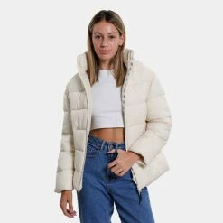 Συμφωνίες 🧨 Μπουφάν Nuff Γυναικείο Μπουφάν OFF WHITE 👍 10 Συμφωνίες 🧨 Μπουφάν Nuff Γυναικείο Μπουφάν OFF WHITE 👍 -Φτηνός nuff Κατάστημα nuff wos mock vest padded 10