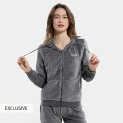 Καλύτερες κριτικές για 🛒 Ζακέτες Nuff Velvet Iconic Γυναικεία Ζακέτα Anthracite 😍