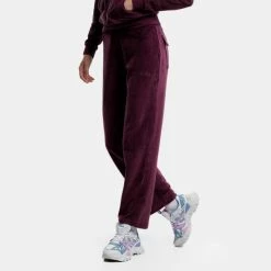 Εκπτωση 😍 Φόρμες Nuff Wide Velvet Γυναικείο Παντελόνι Φόρμας Grape 😀 -Φτηνός nuff Κατάστημα nuff wos wide velvet pants with pockets 12