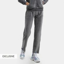 Αγορά 🔥 Φόρμες Nuff Wide Velvet Γυναικείο Παντελόνι Φόρμας Anthracite 🥰